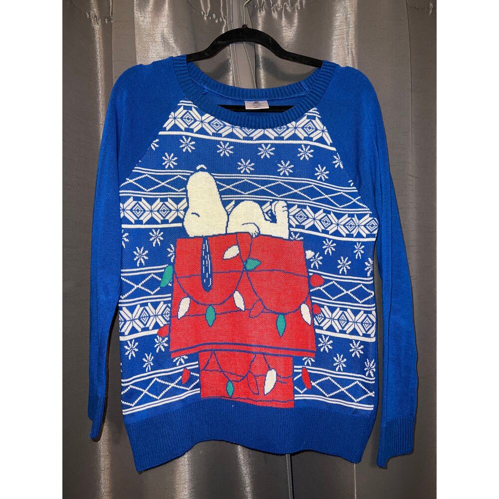 Ugly Christmas Sweater Xmas Size Large Snoopy